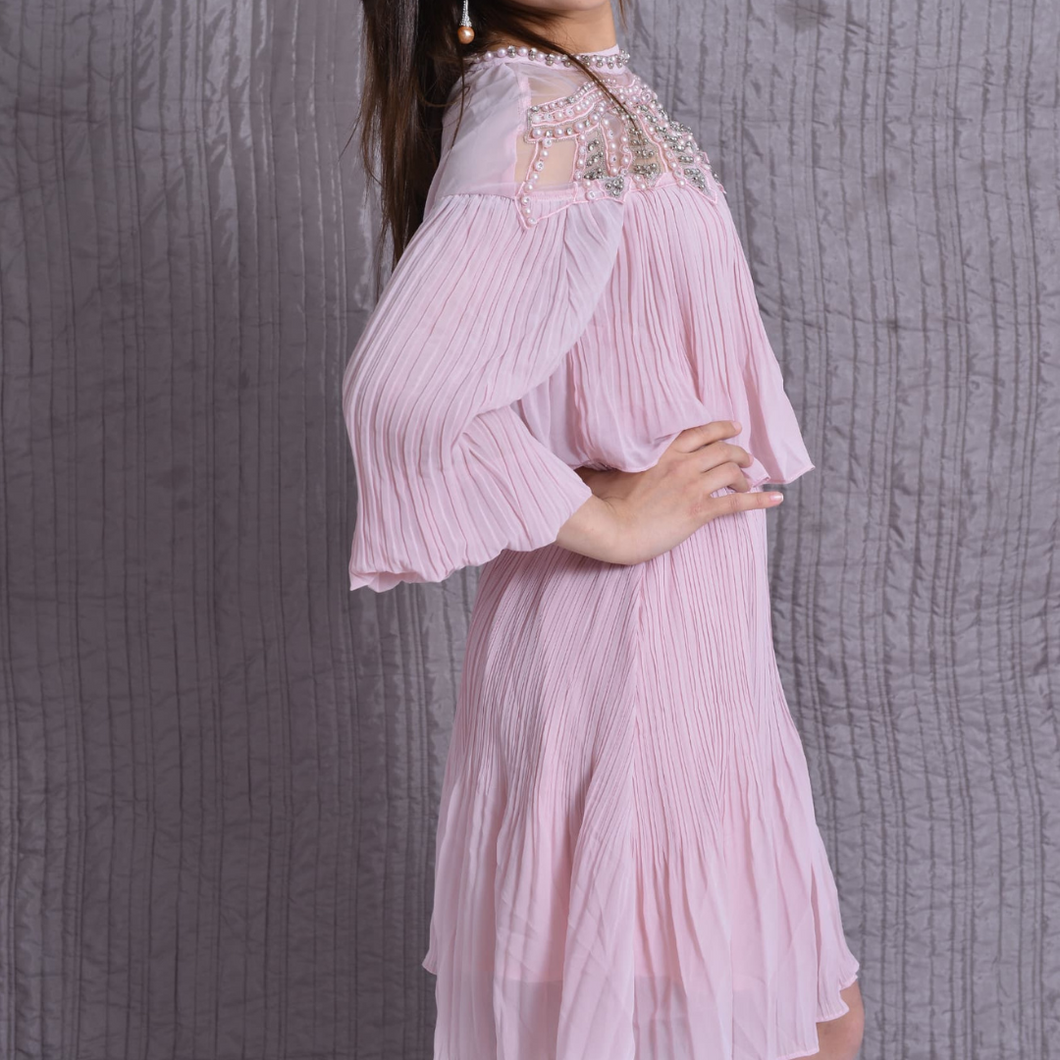 pink gown